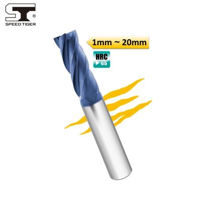 China ~HRC65 High-hardened HRC65 P-SFUET square steel carbide end mill for high hardened steels for sale