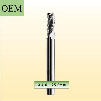 China Aluminum / Copper Carbide CNC Router Cutting Solid Bit With High Yield For Aluminum Alloy Roughing for sale