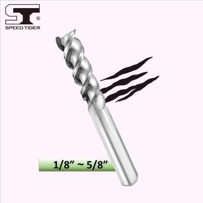 China Copper Alloy 3 Flutes Aluminum Carbide Endmills For Aluminum for sale