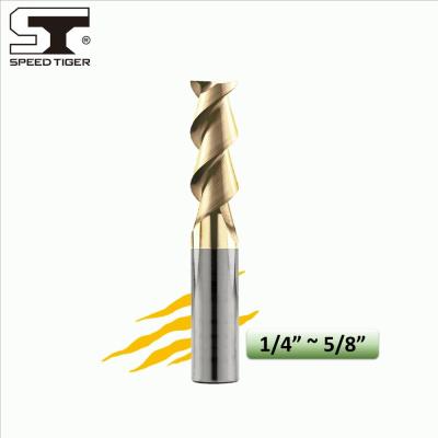 China Copper Alloy Aluminum Inch Square Nose Endmills For Aluminum Working for sale