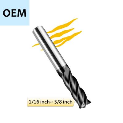 China ~50HRC Iron Carbide CNC Bit Pcs For Steels 2 Flute 4 Flute for sale