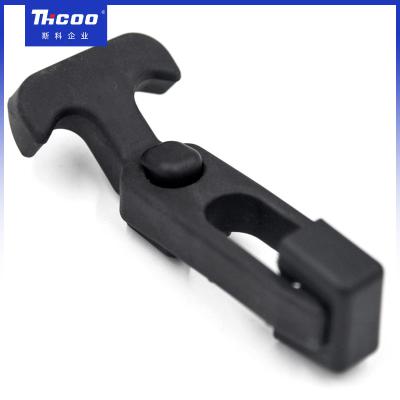 China Black Snap Cooler Strap T Handle hasp latch Customize Box Flexible Damping T-Shaped Draw Rubber Latch for sale