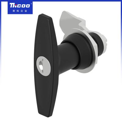 China Industrial Black Cabinet Electric Box Large T-handle Cam Lock L handle Lock Turning Tongue Mini Cam Lock A6096 for sale