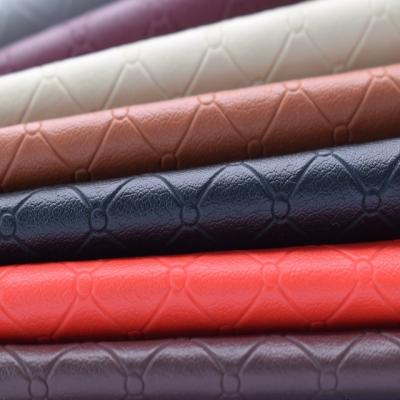 China Fashion Waterproof Design Lattice Diamond Print Diamond PVC High Quality Leatherette For Car Seat Cover Sofa Upholstery Bag for sale