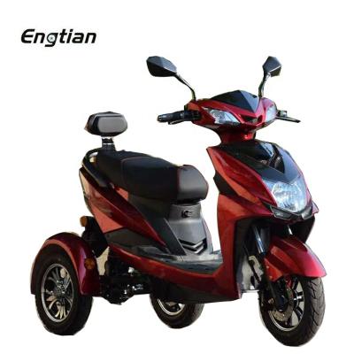 China Hot selling passenger electric tricycle in electric scooters 3 three wheel disability with padals for adults/elderly for sale