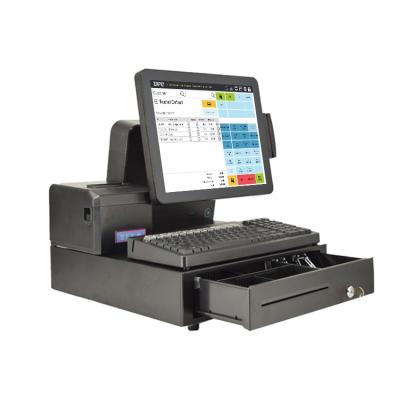 China All in one POS terminal 15.6 inch system windows with 15.6 inch MSR for sale