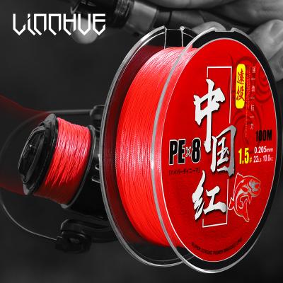 China LINNHUE PE Braid WX8 160M 8 Stand Multifulament PE Line 15 18 20 22 28 40 50 60 70 lbs Yarn Carp Fishing Line Soft Fishing Line for sale