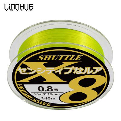 China LINNHUE PE Braid Fishing Line WX8 140M 8 Holder Multifulament PE Line 15 Wire 18 20 22 28 40 50 60 70LB Carp Fishing Line Smooth for sale