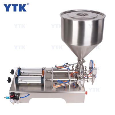 China Food filling machine YTK-G2WG 2 heads cream filling machine with heater and mixer bottel filling machine for sale