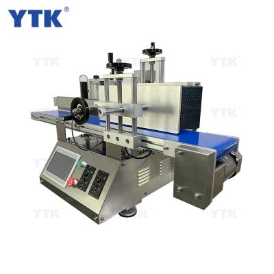 China YTK-150 Food Desktop Automatic Labeling Machine For Round Bottles Manual Bottle Labeling Machine Labeler Applicator for sale