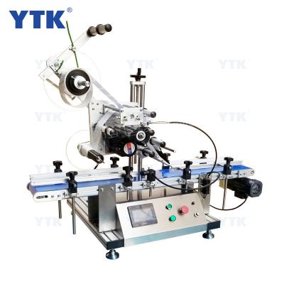 China YTK- 160 food snack carton box labeling machine square plane double side plastic square bottle labeling machine for sale