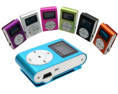 China Card Hot Selling Sports Mini Clip LCD Display Colorful Working MP3 Player with Screen and Earphone for sale