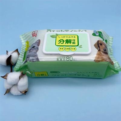 China Custom Logo Pet Grooming Wipes Biodegradable Dogs Pet Wipes For Dogs High Quality Cat Paw Hair Clean Pet Wipe Dogs for sale