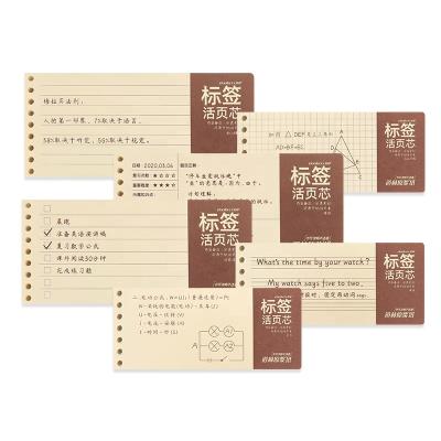 China Movable Refillable Sheets Notebook Memo Pad Binder Index Paper Refillable Marker DIY To Do List / Lined / Grid for sale