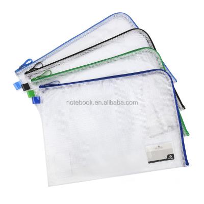 China Recyclable Waterproof School Office Stationery A4 Document Bag With Zipper for sale