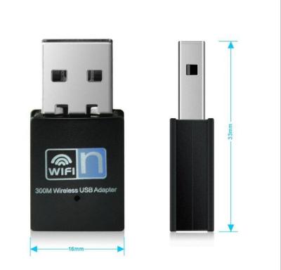 China The office volume! ! Mini 2.4G Lan Card Realtek 802.11b/g/n 300Mbps USB2.0 WiFi 300M Network Adapter 300Mbps Wireless Data Transfer Adapter for sale