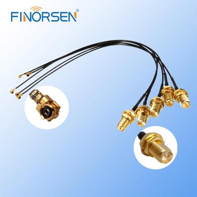 China 100%Bare RP SMA Connector Antenna WiFi Pigtail Cable Copper 10cm 17cm Extension UFL To RP-SMA Jack Male SMA To IPX 1.13 for sale