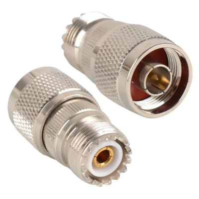 China 2018 New N Hot Silvery Straight Male Straight to Female UHF SO-239 Jack Coax Adapter Connector for sale