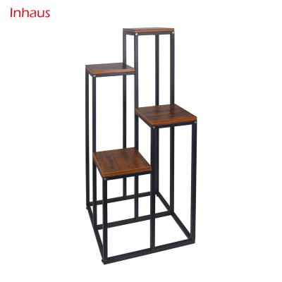 China Heavy Duty 4 Tier Flower Stand Plant Stand Garden Outdoor Indoor Decorative Patio Metal Standing Display Rack for sale