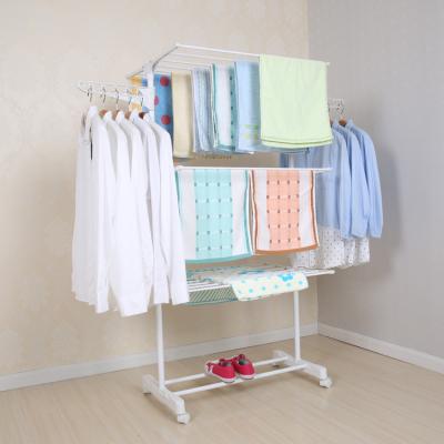 China Eco-Friendly ON SALES 3 Tier Adjustable Clothes Drying Rack Multifunctional Folding Hanger Rack Heavy Duty for sale