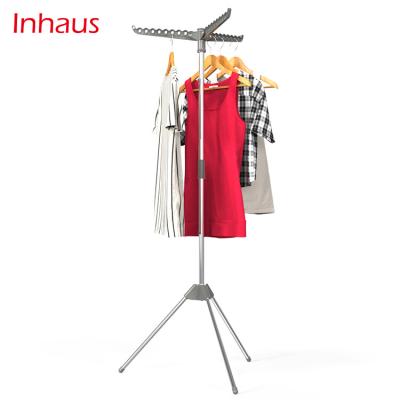 China OEM Eco - Friendly Rotating Balcony Stainless Steel Garment Clothes Rack With Wheel for sale