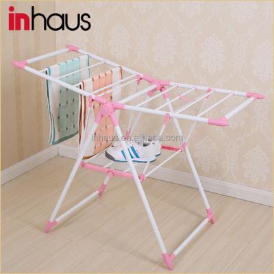 China Eco - Friendly Butterfly Folding Folding Plastic Clothes Drying Rack For Camping Use for sale