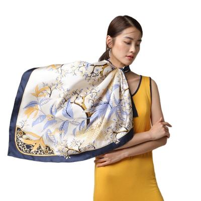 China Square Crepe satin square mulberry scarves ladies silk new designer women neck scarf mothers day gifts for sale