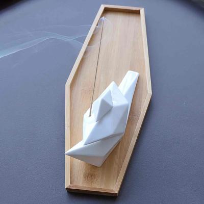 China Chinese Incense Stick Kung Fu Ceramic Incense Burner Sandalwood Home Incense Holder Ornament Creative Gift Box for sale