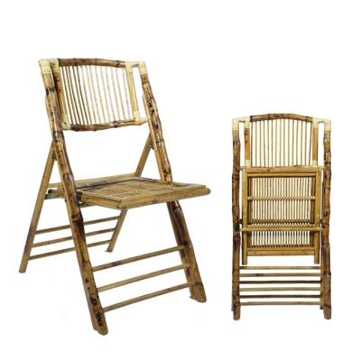 China 2021 New Garden Outdoor Modern Event Antique Bamboo Beach Chair Bamboo Folding Chair for sale