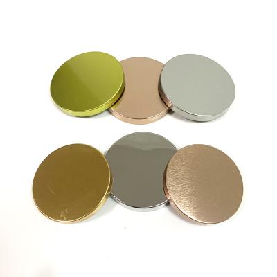 China Non Spill 85mm 79mm Wholesale All Size Aluminum Manufacturer Custom Logo Rose Silver Gold Tin Metal Lid For Candle Glass Ceramic Jar for sale