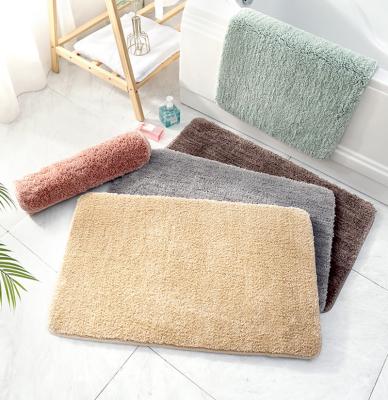 China Durable Microfiber Polyester Bathroom Cover Anti-Slip Luxury Hotel Bath Mats Shower Shaggy for sale