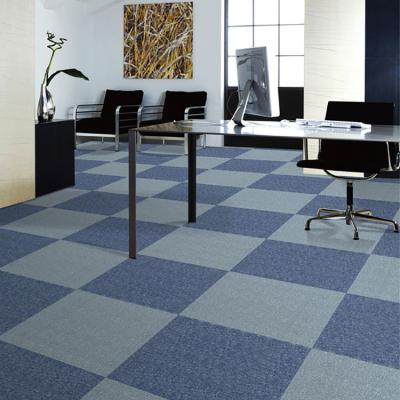 China Solid Color Commercial Fire Resistant 100%Nylon Carpet Tiles 50*50cm Floor Tiles for sale