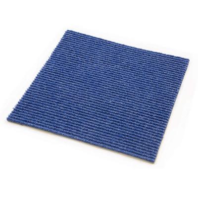 China Plain 100% Polyester Berber Carpet Tiles Sticky Carpet Squares for sale