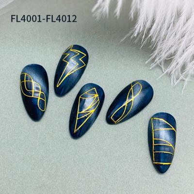 China Easy Apply GMPC Nail Art Sticker 3d Color Nail Salon Products Metallic Plastic for sale