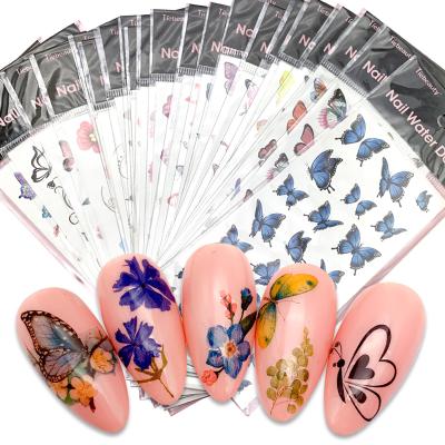 China Easy Apply Water Transfer Nail Deacl Nail Art Sticker Design Colorful Style for sale