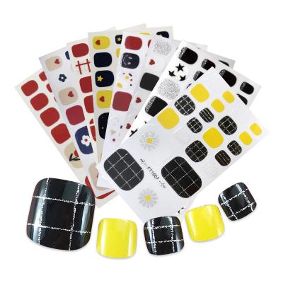 China Easy Apply Toe Nail Wraps Holiday Nail Art Products Fashion Designs Nail Wraps for sale