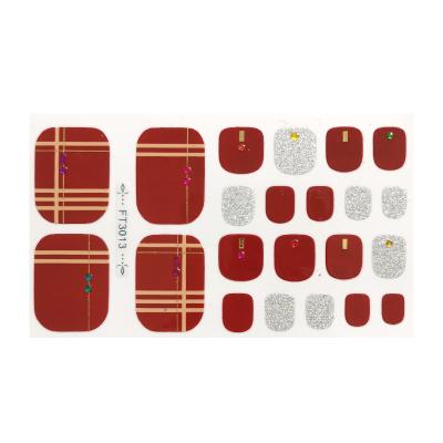 China Easy Apply Toe Nail Wraps Holiday Nail Art Products Fashion Designs Nail Wraps for sale