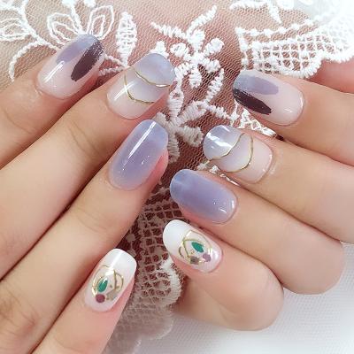 China Easy Apply And Hot Selling Nail Art Nail Polish 3D Strips Crystal And Metallic Mountain 3D Fashion Nail Wraps for sale