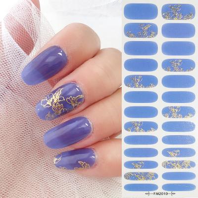 China Imitation Diamond Semi Cured Classic Manicure Saving Nail Salon Free Sample 100% 26 Polish Self Adhesive Strips 3D Gel Nail Wraps for sale