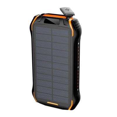 China Waterproof Solar Panel Charging Solar Panel Original Manufacture Produced Backup Battery 15W Solar Power Bank 20000mAh for sale