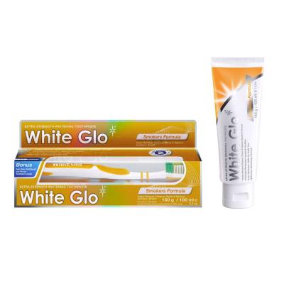 China Whitening Glo Smokers White Formula Whitening Toothpaste 150G for sale