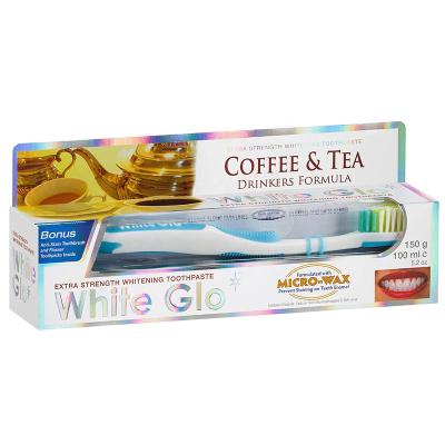 China Whitening Glo Coffee and Tea Drinkers White Formula Whitening Toothpaste 150G for sale