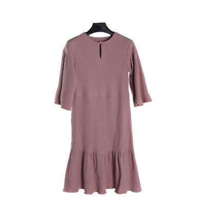 China Anti-static Pink Dress New Arrivals Fashion Half-sleeve Girl Spring Autumn Wearing Customized for sale