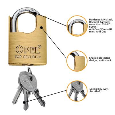 China New Style 50mm Brass Multifunctional Porcelain Hardened Safety Heavy Duty Brass Padlock with High Quality for sale