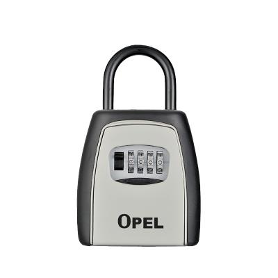 China Wall Mounted Waterproof Adjustable House Key OPEL Code Security Lock Box Key Safe Lock Box for sale