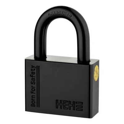 China Warehouse Black Color Plated E-Coat Round Shape Double Disc Key Anti-rust Padlock Double Packing Blister Iron HEHE Chrome Plated ISO9001 for sale