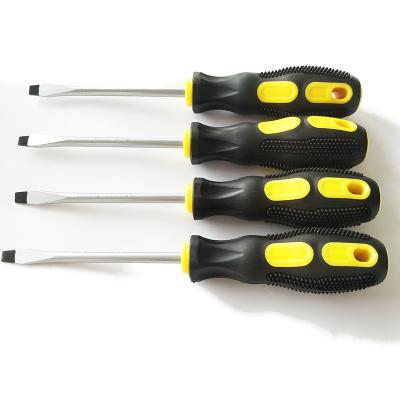 China Plastic Rust Resistant Rubber Grip Chrome Vanadium Magnetic Screwdriver Set Flat Head Phillips Screwdriver for sale