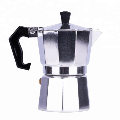 China Stovetop 9cup Espresso Maker Custom Logo Amazon Food Grade Moka Pot Factory Direct Selling Hot Sale Aluminum Italian Design for sale