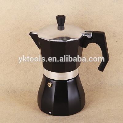 China Italian quality aluminum and colored moka pot by design for sale