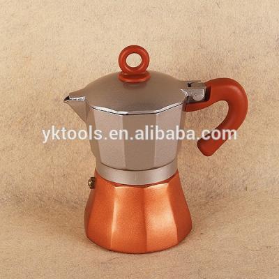 China Finish Colored Mocha Aluminum Clever Polished Pot for sale